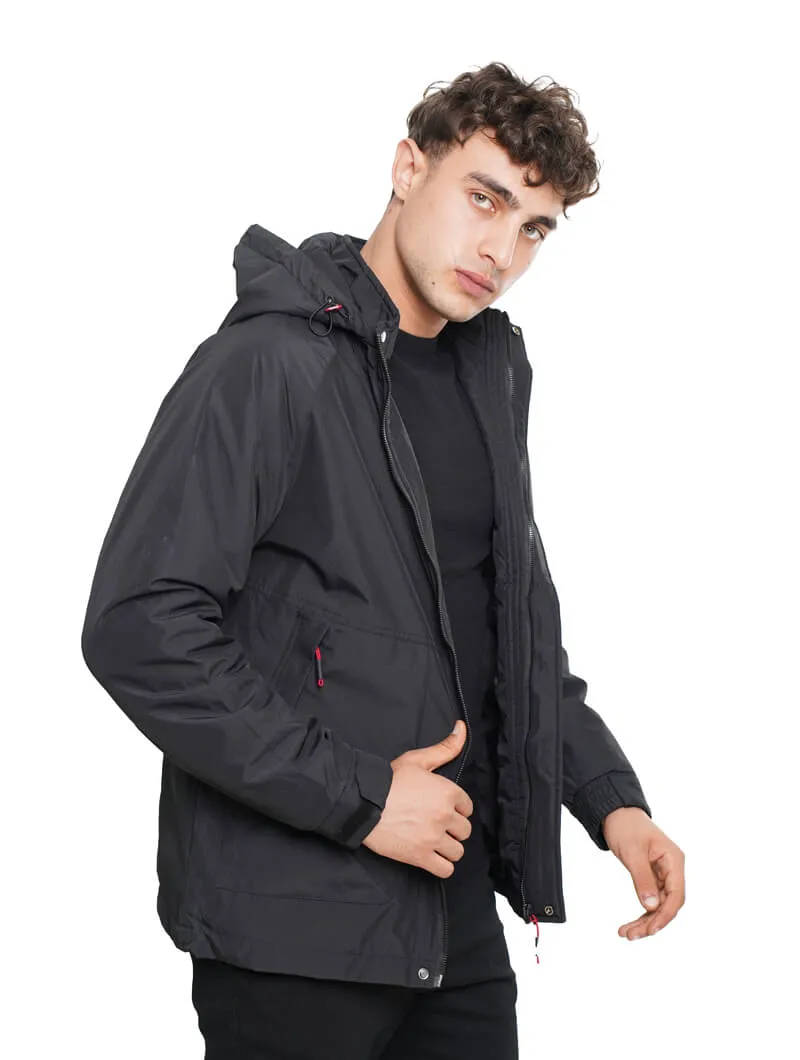 Blouson zippé à capuche